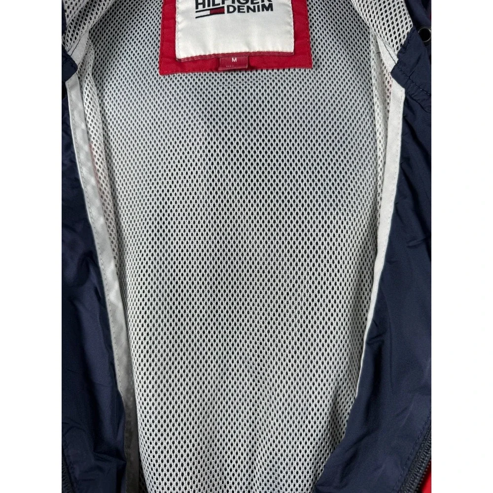 Vintage Tommy Hilfiger TH85 Nylon Hooded Full Zip Jacket Mens Medium